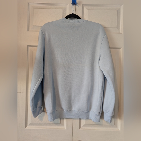 3/$20! H&M Mens Basic Crewneck Sweatshirt - Light Blue - Picture 8 of 14